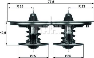 Knecht/Mahle TX 32 75D термостат, охлаждающая жидкость на SCANIA P,G,R,T - series