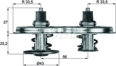 Knecht/Mahle TX 33 83D термостат, охлаждающая жидкость на SCANIA P,G,R,T - series