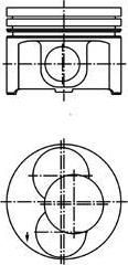Kolbenschmidt 40092700 поршень на VW CADDY II фургон (9K9A)