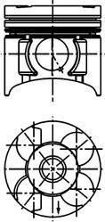 Kolbenschmidt 40390610 поршень на OPEL ASTRA H GTC (L08)