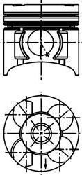 Kolbenschmidt 40392620 поршень на OPEL ASTRA H GTC (L08)