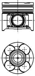 Kolbenschmidt 40660600 поршень на ALFA ROMEO 156 (932)