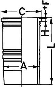 Kolbenschmidt 89056110 гильза цилиндра на MAN F 9
