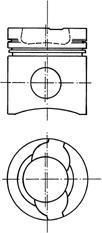 Kolbenschmidt 90585600 поршень на MAN F 90