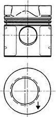 Kolbenschmidt 91598600 поршень на MERCEDES-BENZ MK