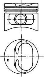 Kolbenschmidt 93672630 поршень на LADA SAMARA (2108, 2109, 2115)