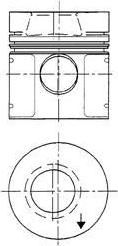 KOLBENSCHMIDT Поршень ДВС MB 4.0D/6.0D OM364/OM366 =97.5 2.5x2.5x4 +0.50 84> (93951610)