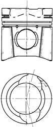 Kolbenschmidt 94395600 поршень на MAN F 2000