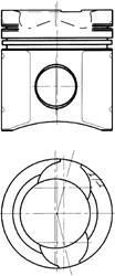 Kolbenschmidt 94469600 поршень на MAN F 2000