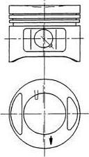 KOLBENSCHMIDT Поршнекомплект Fiat 1.3 176 B4.000 93- d70.8+0.4 KS (94870710)