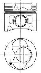 Kolbenschmidt 99743700 поршень на VW LT 28-46 II фургон (2DA, 2DD, 2DH)