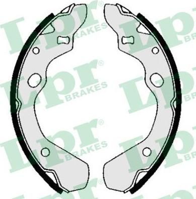 LPR 05800 Колодки тормозные барабанные MAZDA 323 89-94 200x26mm (BSY62638Z)