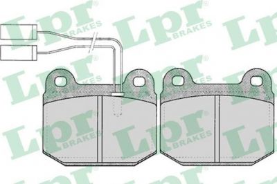 LPR 05P022 комплект тормозных колодок, дисковый тормоз на ALFA ROMEO 75 (162B)