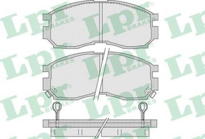 LPR 05P1012 Колодки тормозные передние MITSUBISHI GALANT LANCER 1.8-2.0 88-00 128X52X16mm (X3511002)