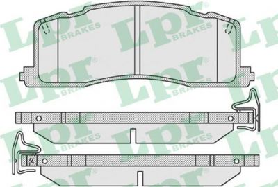 LPR 05P1013 Колодки тормозные дисковые TOYOTA PREVIA 2.4 90-00 с АБС задние (GDB1138)