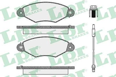 LPR 05P1106 Колодки тормозные дисковые NISSAN KUBISTAR 03-/RENAULT KANGOO 97- передние с датч. (7701208142)