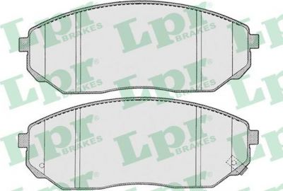 LPR 05P1207 Колодки тормозные дисковые KIA SORENTO 02- передние (GDB3343)