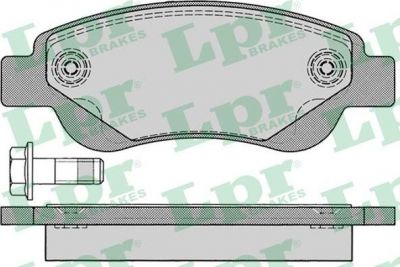 LPR 05P1235 Колодки тормозные дисковые CITROEN C1/PEUGEOT 107/TOYOTA AYGO 1.0/1.4D 05- передние (425327)