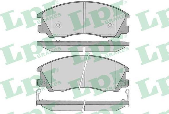 LPR 05P1291 Колодки тормозные дисковые HYUNDAI TERRACAN 01-03 передние (58101H1A00)