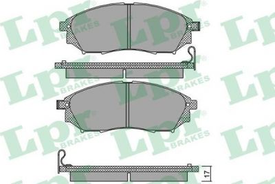 LPR 05P1406 Колодки тормозные передние NISSAN MURANO PATHFINDER 05- RENAULT KOLEOS 08- (41060EB325)