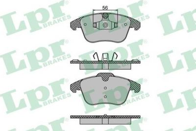 LPR 05P1480 Колодки тормозные дисковые передние Citroen С4 2007-2010 (425477)