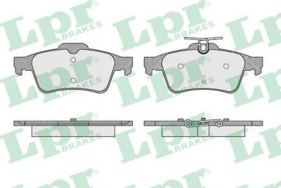 LPR 05P1637 КОМПЛЕКТ ТОРМОЗНЫХ КОЛОДОК, ДИСКОВЫЙ ТОРМОЗ