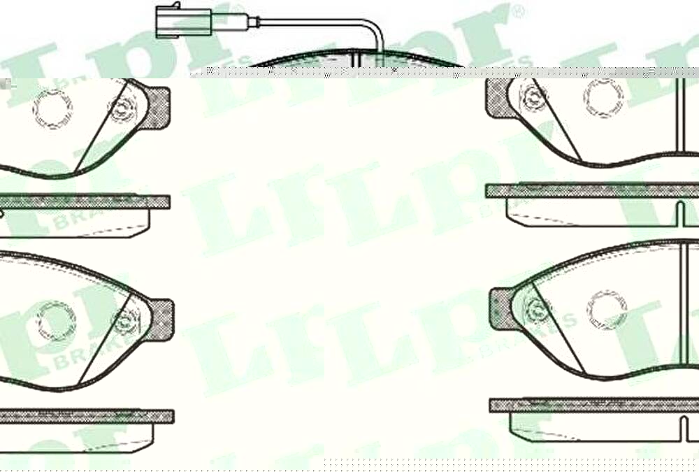 LPR 05P1698 КОМПЛЕКТ ТОРМОЗНЫХ КОЛОДОК, ДИСКОВЫЙ ТОРМОЗ