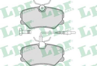 LPR 05P293 Колодки тормозные дисковые PEUGEOT 306 93>01/405 92>96 передние (425095)