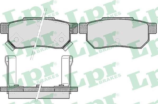 LPR 05P506 Колодки тормозные дисковые зад с датч ACCORD85>89(572136J) (43022ST3E50)