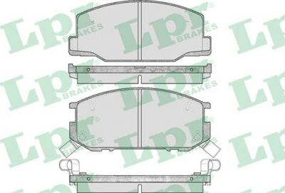 LPR 05P553 Колодки тормозные дисковые передние дисковые TOYOTA PREVIA 05.90-07.96 128.4X52X15.5mm (0449128351)