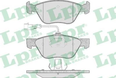 LPR 05P614 Колодки тормозные дисковые ALFA ROMEO 145/146/156/FIAT MAREA 96-/MULTIPLA 99- передние (9950778)