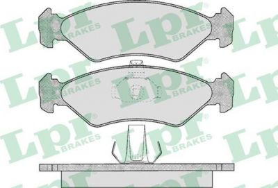 LPR 05P625 Колодки тормозные передние FORD FIESTA KA MAZDA 121 95- (1465126)