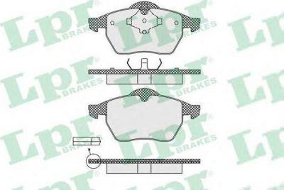 LPR 05P639 Колодки тормозные дисковые AUDI A3 97>01 R15/VOLKSWAGEN G4/SKODA OCTAVIA 98> передние (3A0698151A)