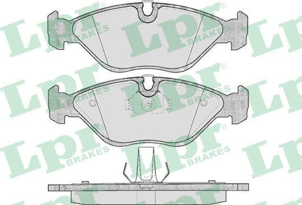 LPR 05P656 Колодки тормозные дисковые OPEL VECTRA A/B/DAEWOO ESPERO 91-99 передние (1605454)