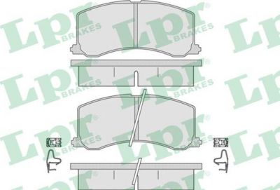 LPR 05P665 Колодки тормозные передние SUZUKI BALENO 95-02 (5580062G60)