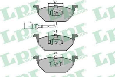 LPR 05P692 Колодки тормозные перед. VW A3 Golf IV Bora Fabia (1J0698151D)