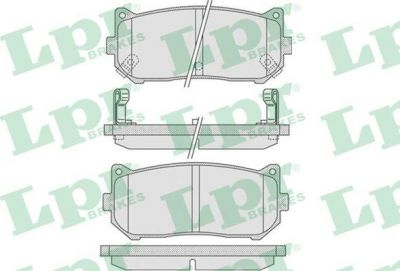 LPR 05P808 Колодки тормозные задние KIA SPECTRA CARENS 00- CLARUS 96-01 SHUMA 95- (0K9A02628Z)