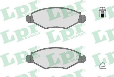 LPR 05P903 Колодки тормозные дисковые PEUGEOT 206/206SW 01>(-ABS) передние (425320)