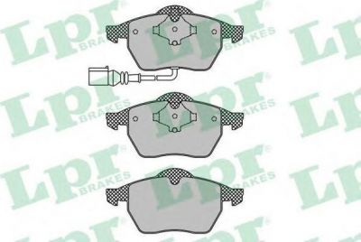 LPR 05P969 Колодки тормозные дисковые AUDI A3/TT/SKODA OCTAVIA/VW BORA/GOLF/POLO 97- передние (571984)