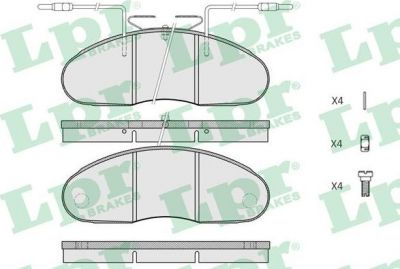 LPR 05P976 05P976 Дисковая тормозная колодка