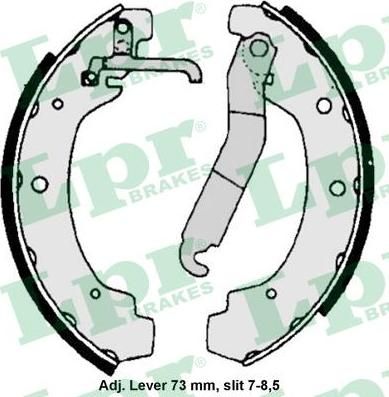 LPR 06740 Колодки тормозные барабанные VW LT 28-35/40-55/T3 2.0-2.7D 78-96 (291698527BX)