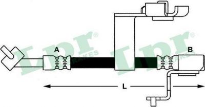 LPR 6T47273 тормозной шланг на FORD ESCORT VII (GAL, AAL, ABL)