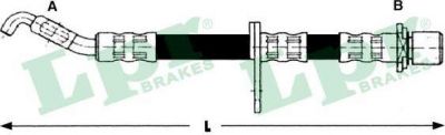 LPR 6T48277 Шланг тормозной TOYOTA AVENSIS 99- (9008094A60)