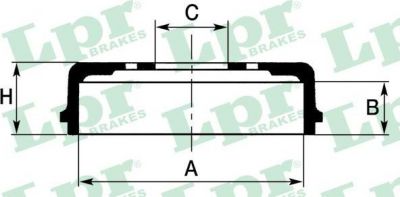 LPR 7D0046 Барабан тормозной PSA Jamper/Boxer//Ducato 1,9-2,8L 94-> (254X98X64,5mm) (424722)