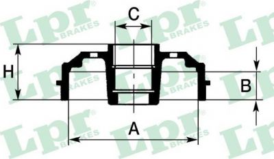 LPR 7D0388C тормозной барабан на RENAULT MEGANE I Cabriolet (EA0/1_)