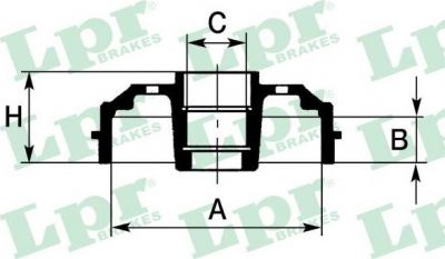 LPR 7D0388CA тормозной барабан на RENAULT MEGANE I Cabriolet (EA0/1_)