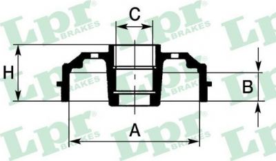 LPR 7D0471 тормозной барабан на PEUGEOT 306 (7B, N3, N5)