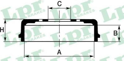 LPR 7D0631 Барабан тормозной TOYOTA YARIS 99-05 (пр-во Франция)