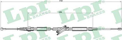 LPR C0048B трос, стояночная тормозная система на VW GOLF IV (1J1)