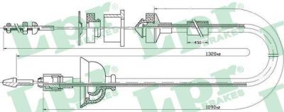 LPR C0168C трос, управление сцеплением на PEUGEOT 405 I Break (15E)